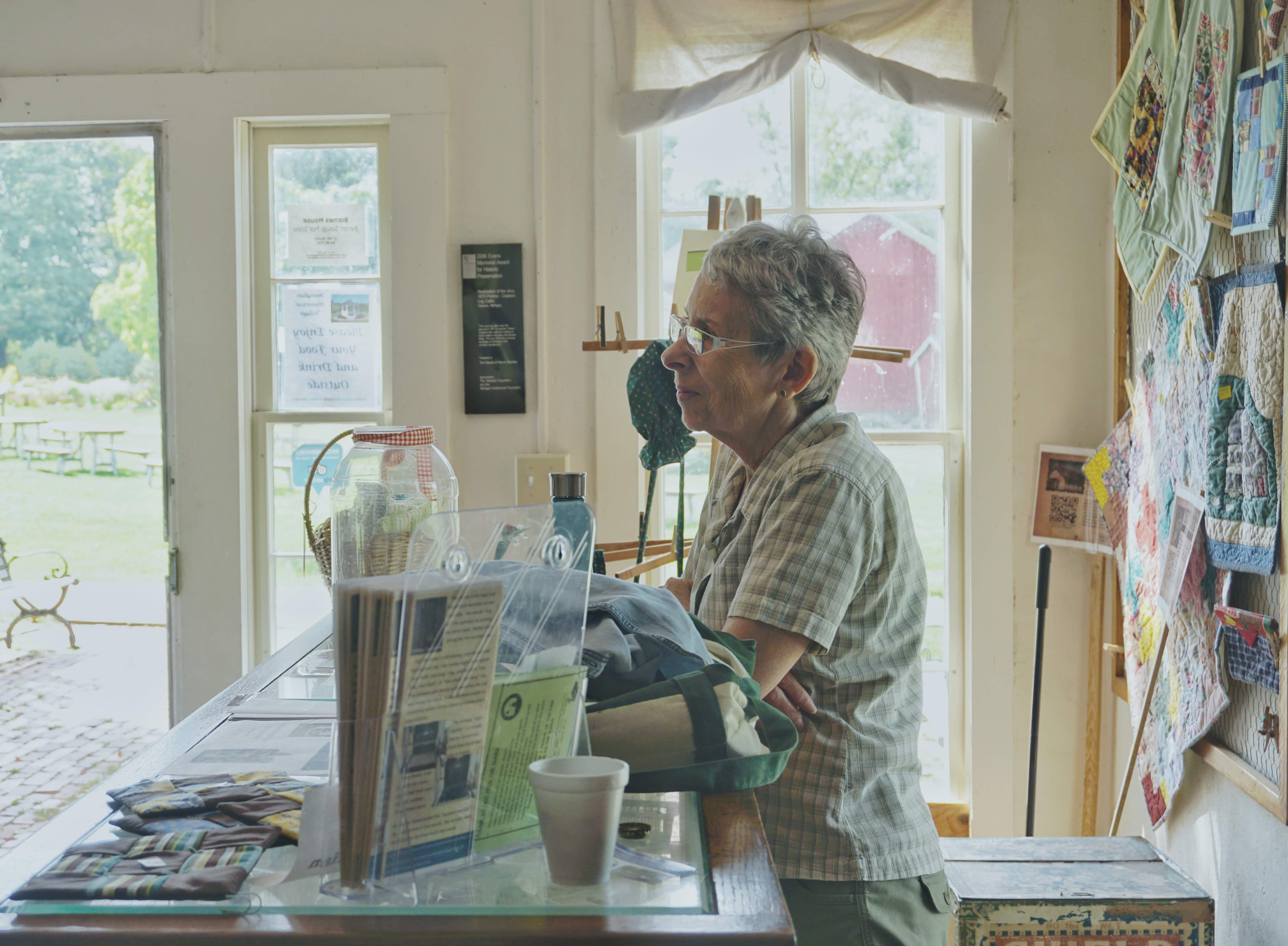 Renee Tierney at the Historical Village gift shop